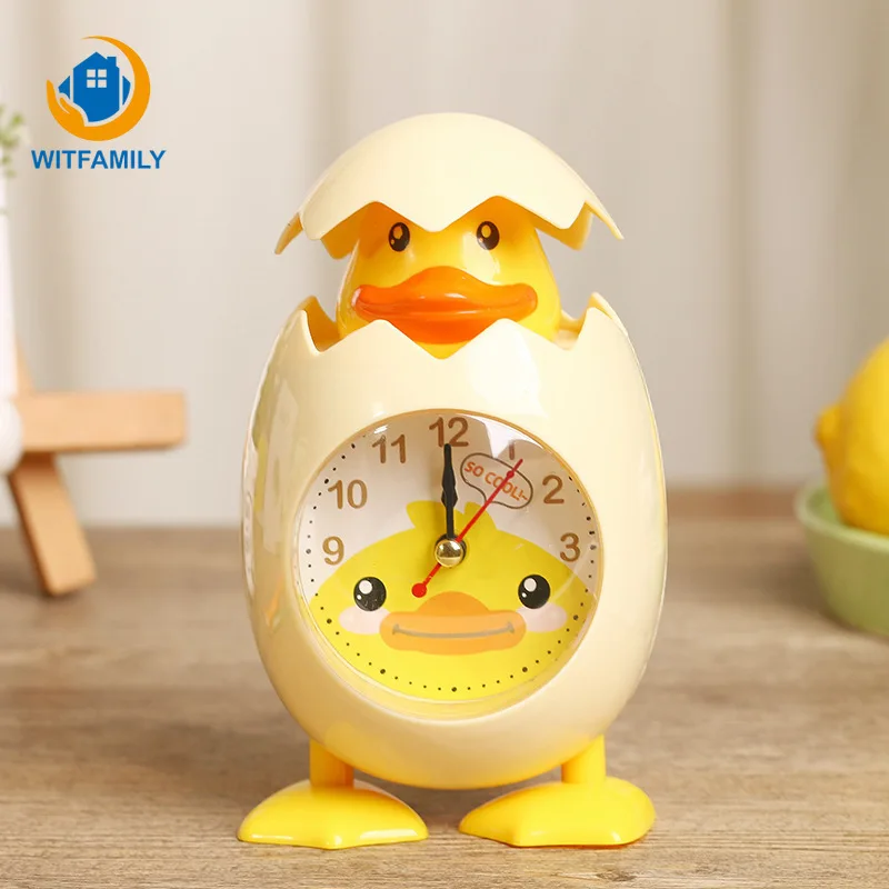 Cute Cartoon Egg Shell Chicken Alarm Clock Student Children Bedroom Desktop Clocks Plastic Home Decoration Clock Child Gift
Cute Cartoon Egg Shell Chicken Alarm Clock Student Children Bedroom Desktop Clocks Plastic Home Decoration Clock Child Gift