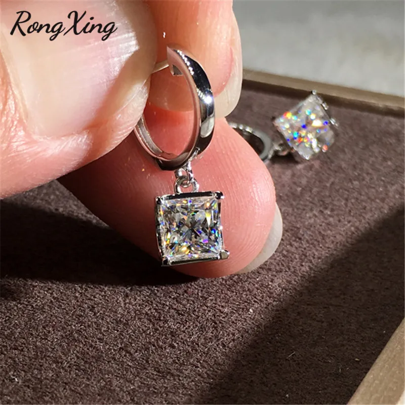 RongXing Square White Zircon Hoop Earrings for Women 925 Silver/Rose Gold Filled Crystal Stone Earrings Female Wedding Jewelry
RongXing Square White Zircon Hoop Earrings for Women 925 Silver/Rose Gold Filled Crystal Stone Earrings Female Wedding Jewelry