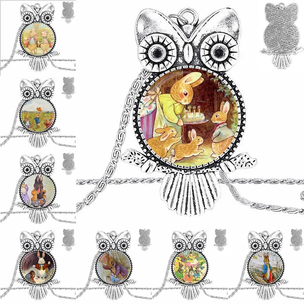 EJ Glaze Peter Rabbit Necklace Fashion Long Chain With Owl Necklace Jewelry For Women Wedding Gift
EJ Glaze Peter Rabbit Necklace Fashion Long Chain With Owl Necklace Jewelry For Women Wedding Gift