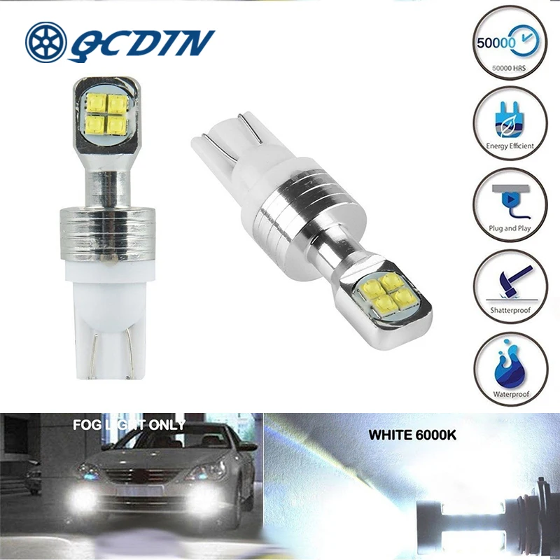QCDIN T10 W5W 2525 Car Signal Lamp Side Wedge Light 8 LED SMD White 6000K 80W 1500LM Car Daytime Running Light Bulb Lamp 12V
QCDIN T10 W5W 2525 Car Signal Lamp Side Wedge Light 8 LED SMD White 6000K 80W 1500LM Car Daytime Running Light Bulb Lamp 12V