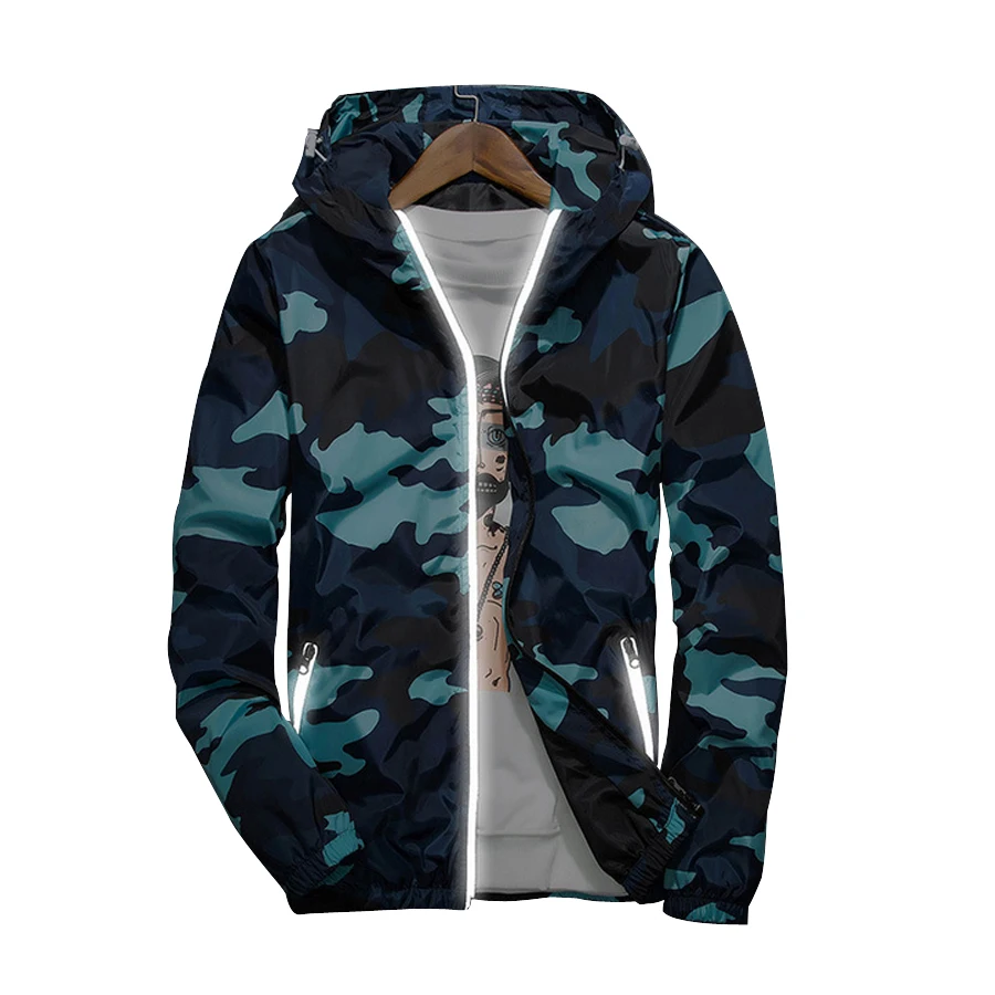 Spring Autumn Jacket Men Camouflage Windbreaker Reflective Jacket Mens Streetwear Baseball Men's Coats Brand Plus Size 5XL
Spring Autumn Jacket Men Camouflage Windbreaker Reflective Jacket Mens Streetwear Baseball Men's Coats Brand Plus Size 5XL