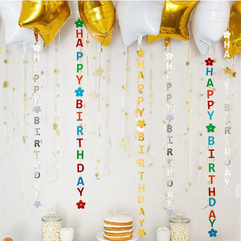 2M Happy Birthday Decorative Party Pull Flower Birthday Pull Flag Letter Shape String Banners Baby Shower Balloon Ornaments
2M Happy Birthday Decorative Party Pull Flower Birthday Pull Flag Letter Shape String Banners Baby Shower Balloon Ornaments
