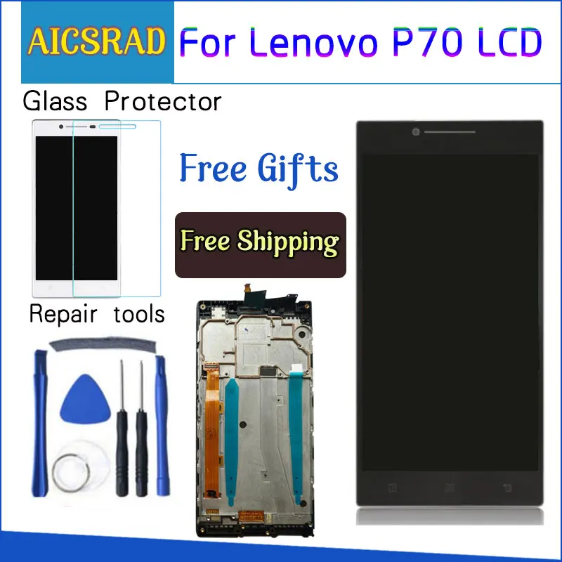 AICSRAD 5 0 ''ЖК-дисплей для LENOVO P70 дисплей сенсорный экран с рамкой Замена Lenovo