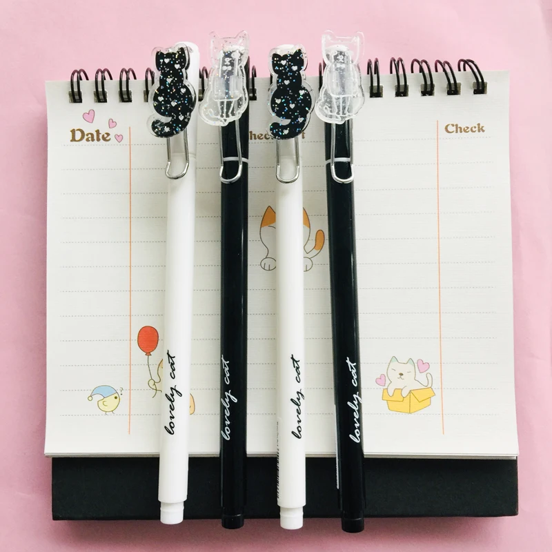 2pc/lot 0.5mm Black Ink Cute Black White Cat Kitten Gel Pen Rollerball Pen School Office Supply Student Stationery
2pc/lot 0.5mm Black Ink Cute Black White Cat Kitten Gel Pen Rollerball Pen School Office Supply Student Stationery