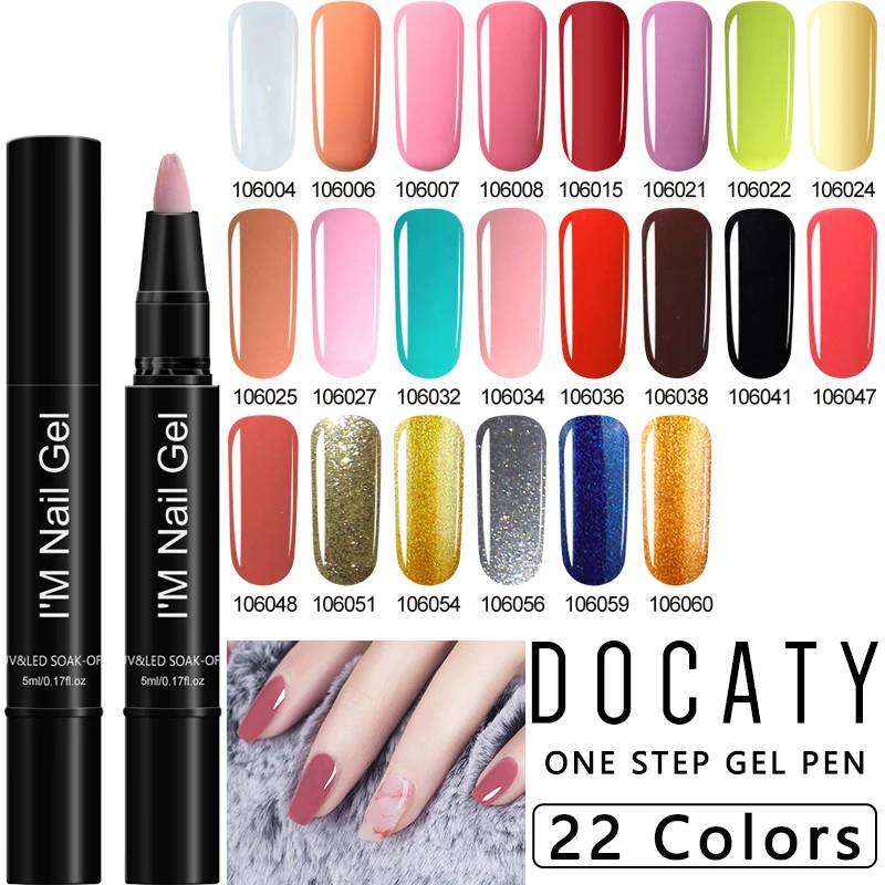 Docaty 2019 5ML One Step Gel Nail Polish Pen 3 In 1 Semi Permanent Nail Art Soak Off UV LED Nail Varnish Gel Varnishes Pen
Docaty 2019 5ML One Step Gel Nail Polish Pen 3 In 1 Semi Permanent Nail Art Soak Off UV LED Nail Varnish Gel Varnishes Pen
