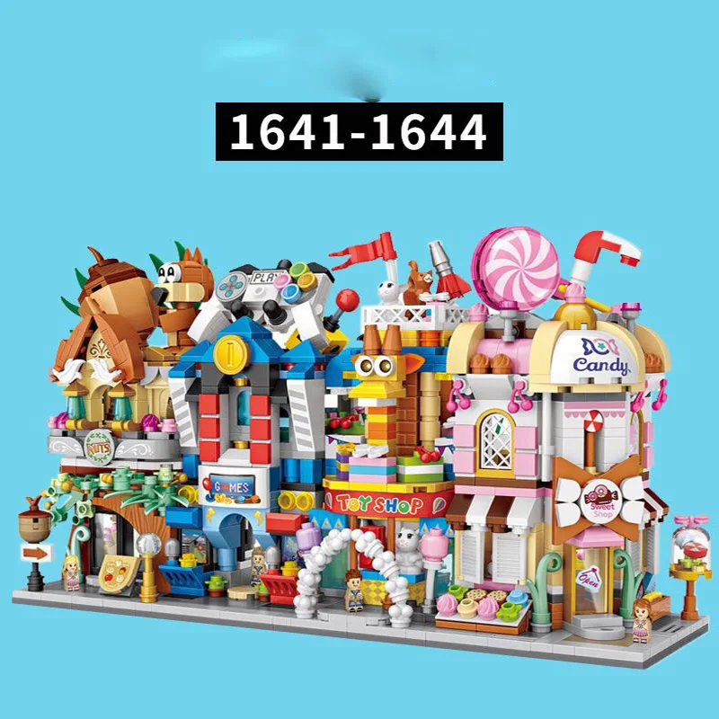 Hot LOZ Mini Street Blocks City View Nut shop toy store game hall candy stores Models Building Bricks Christmas Toy for Children
Hot LOZ Mini Street Blocks City View Nut shop toy store game hall candy stores Models Building Bricks Christmas Toy for Children