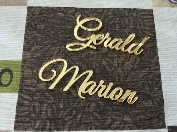 1 Piece Custom Laser Cut Place Name Setting Guest Name Silver / Gold Mirror Acrylic Place Card Decor Wedding Party Centerpiece
1 Piece Custom Laser Cut Place Name Setting Guest Name Silver / Gold Mirror Acrylic Place Card Decor Wedding Party Centerpiece