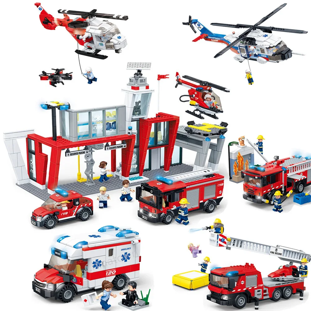 GUDI City Fire Station Ambulance Plane Car Building Blocks Bricks Assembled Educational Toys For Children Compatible Brinquedos
GUDI City Fire Station Ambulance Plane Car Building Blocks Bricks Assembled Educational Toys For Children Compatible Brinquedos
