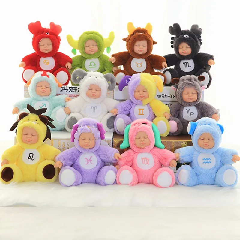 Kawaii 12 Constellation Sleeping Dolls Cute PVC Face Newborn Stuffed Plush Toys for Kids Gift Accompany Sleep Baby Toys
Kawaii 12 Constellation Sleeping Dolls Cute PVC Face Newborn Stuffed Plush Toys for Kids Gift Accompany Sleep Baby Toys