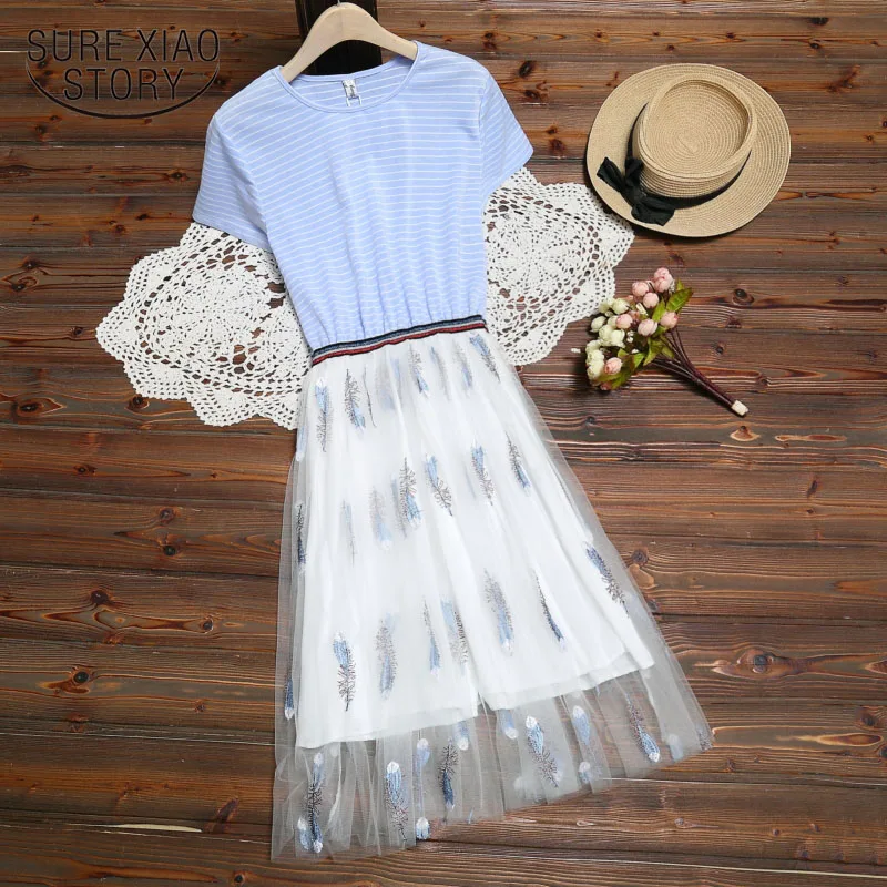 Casual Dress Pink and Blue Striped A-Line Short Knee-Length O-Neck Women Dresses 2019 Summer Elegant Dress Women 3517 50
Casual Dress Pink and Blue Striped A-Line Short Knee-Length O-Neck Women Dresses 2019 Summer Elegant Dress Women 3517 50