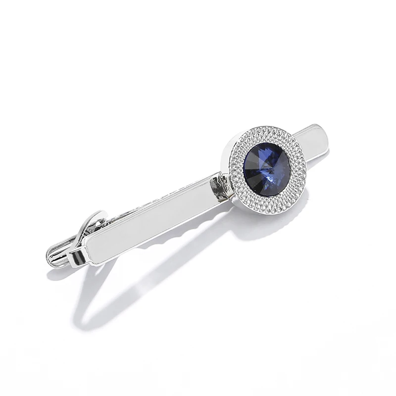Men's fashion round copper alloy with zircon tie clip silver plating with zircon blue tie clip
Men's fashion round copper alloy with zircon tie clip silver plating with zircon blue tie clip