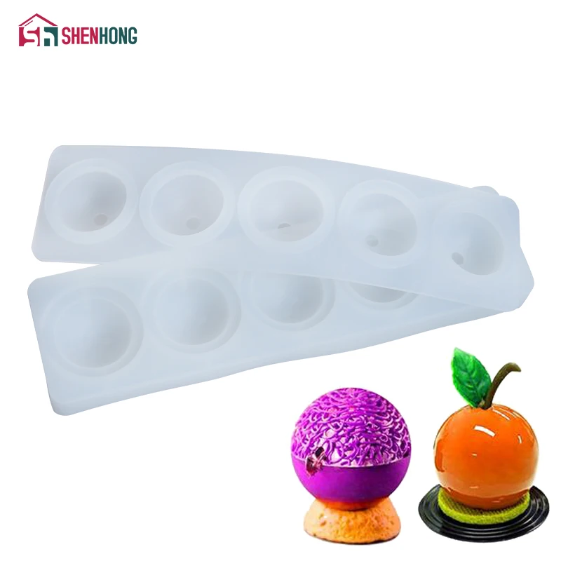 SHENHONG Silicone 3D Ball Spherical Mould Cake Mold Jelly Pudding Moule Baking Tools DIY Design Cookie Muffin
SHENHONG Silicone 3D Ball Spherical Mould Cake Mold Jelly Pudding Moule Baking Tools DIY Design Cookie Muffin