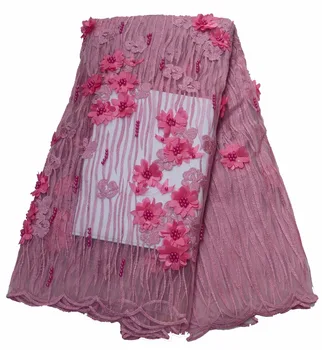 2018 Nigerian Lace Fabric, 3D Flower French Net Lace, High Quality Swiss Lace Fabric P468-4 
2018 Nigerian Lace Fabric, 3D Flower French Net Lace, High Quality Swiss Lace Fabric P468-4