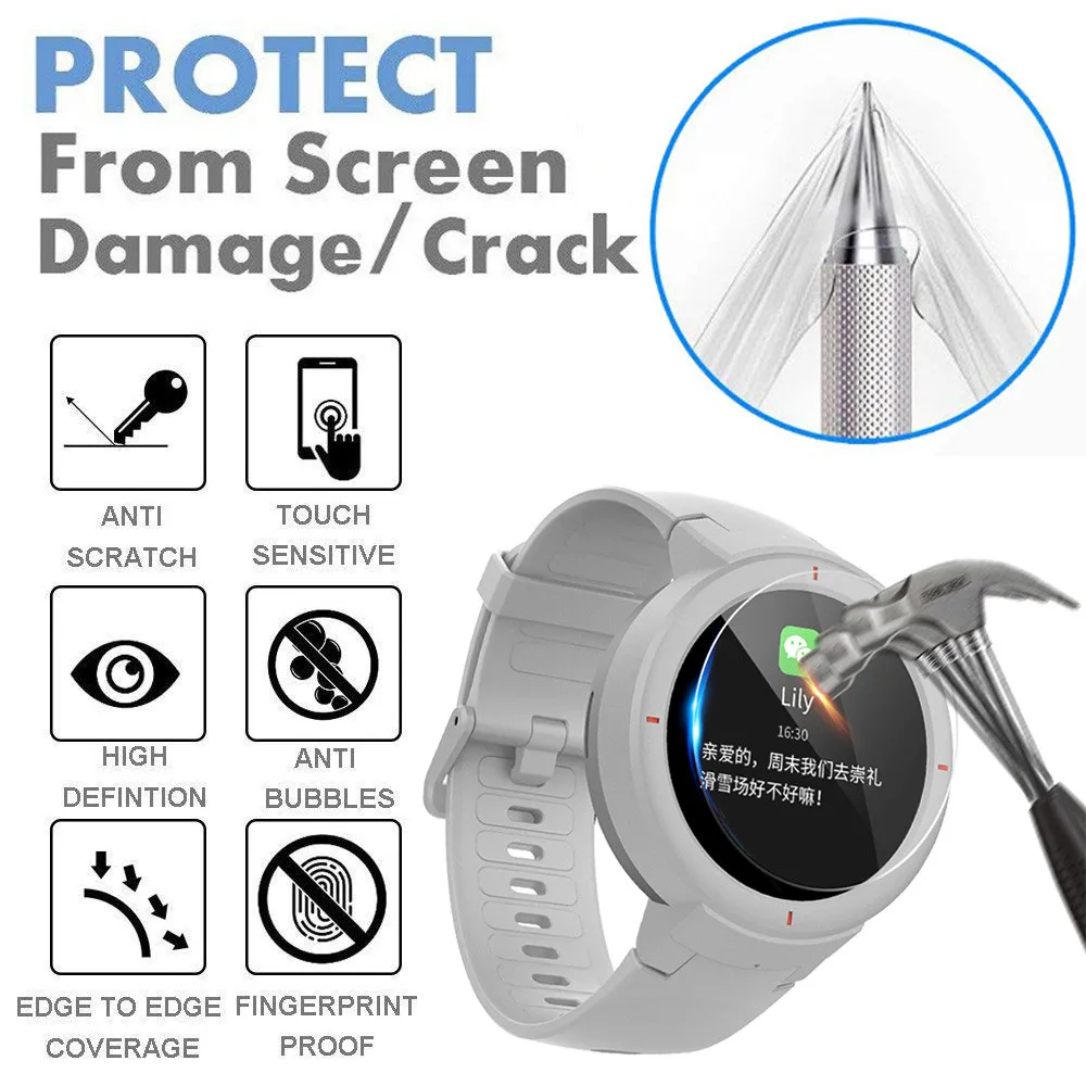 New Hardness Protective Dirtproof Explosin-proof 3PCS Explosion-proof TPU Screen Protector Full Coverage for Huami Amazfit Verge
New Hardness Protective Dirtproof Explosin-proof 3PCS Explosion-proof TPU Screen Protector Full Coverage for Huami Amazfit Verge