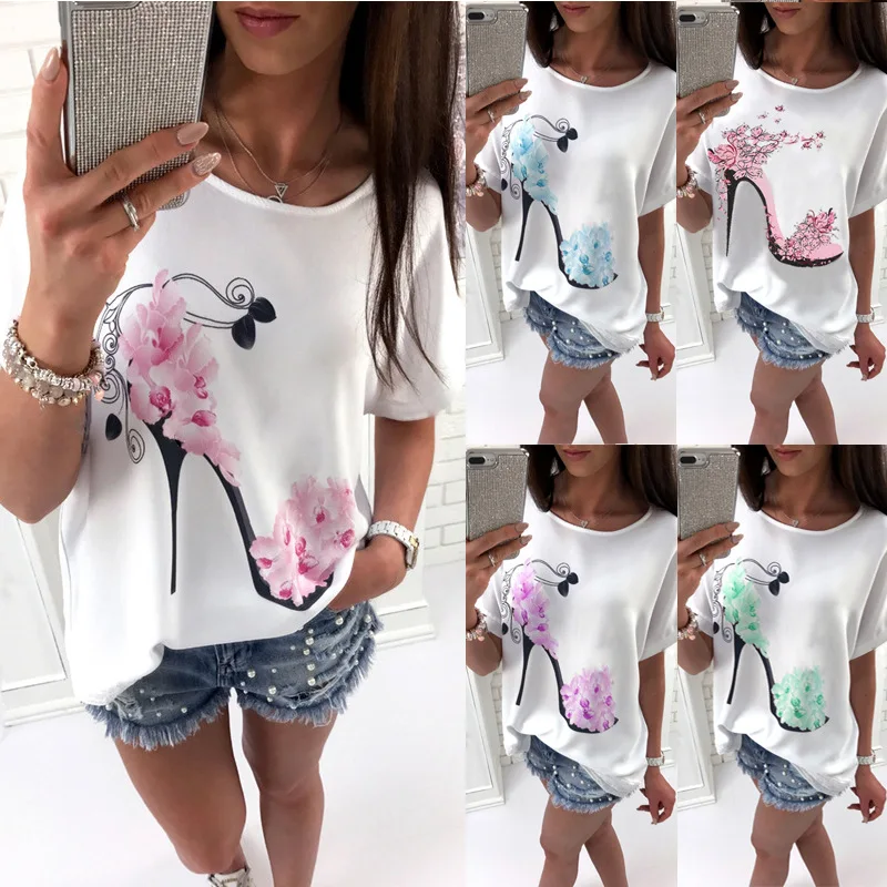 2019 New Women Summer T-shirt Casual Tee Shirt femme Ladies Top Tees Plus Size Tshirt Female Brand Clothing T Shirt Printed Tops
2019 New Women Summer T-shirt Casual Tee Shirt femme Ladies Top Tees Plus Size Tshirt Female Brand Clothing T Shirt Printed Tops