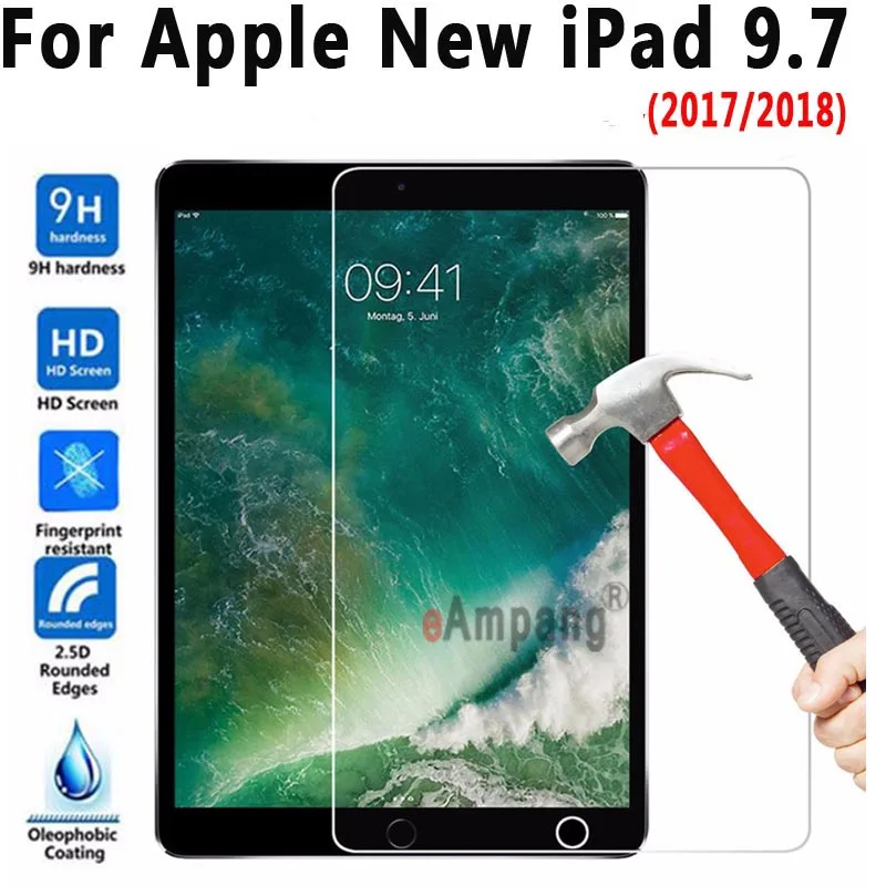 Tempered Glass For New Apple iPad 9.7 2017 2018 0.3mm 9H Scratchproof Transparent Tablet Screen Protector for New iPad 2018
Tempered Glass For New Apple iPad 9.7 2017 2018 0.3mm 9H Scratchproof Transparent Tablet Screen Protector for New iPad 2018