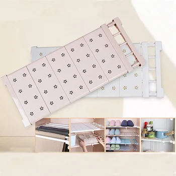 Adjustable Stretching Wardrobe Layered Separated Compartment Shelves Bathroom Kitchen Storage Rack Dormitory Punch Free White
Adjustable Stretching Wardrobe Layered Separated Compartment Shelves Bathroom Kitchen Storage Rack Dormitory Punch Free White