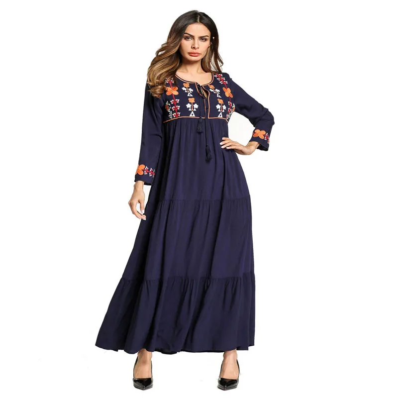 WSYORE Middle Eastern Muslim Robe Women's Long Dress 2019 New Spring Plus Size Casual Embroidered Ethnic Maxi Dress NS910
WSYORE Middle Eastern Muslim Robe Women's Long Dress 2019 New Spring Plus Size Casual Embroidered Ethnic Maxi Dress NS910