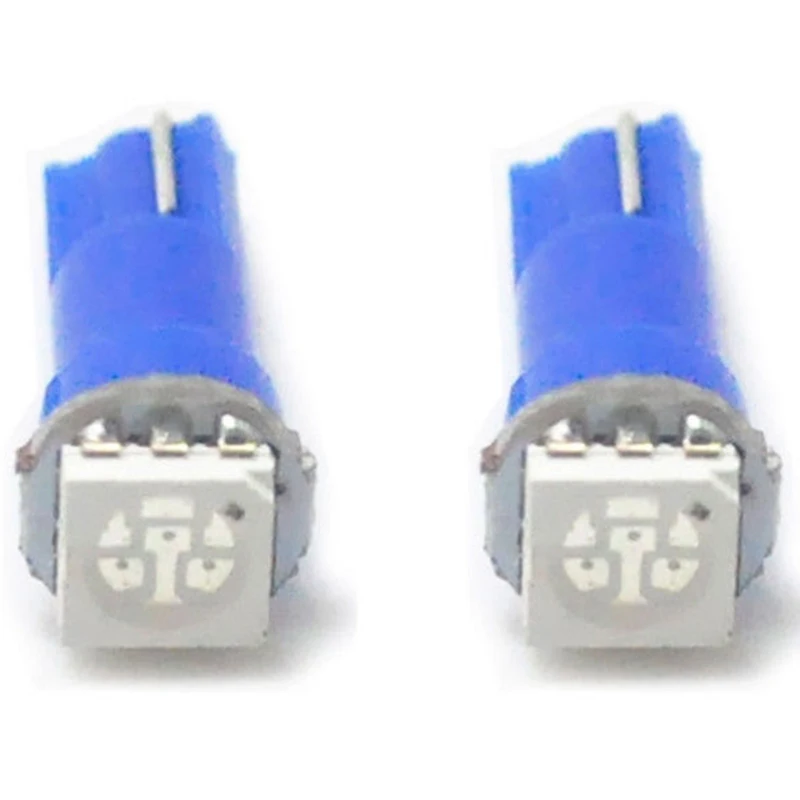 L 10pcs/lots T5 70 73 74 12V 1SMD LED Blue Dashboard Cluster Gauge Wedge Light