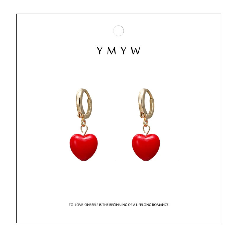 YMYW Fashion Romantic Red Heart Geometric Drop Dangle Earrings Copper Statement Sweet Korean Earings for Women Girl Party Bijoux
YMYW Fashion Romantic Red Heart Geometric Drop Dangle Earrings Copper Statement Sweet Korean Earings for Women Girl Party Bijoux