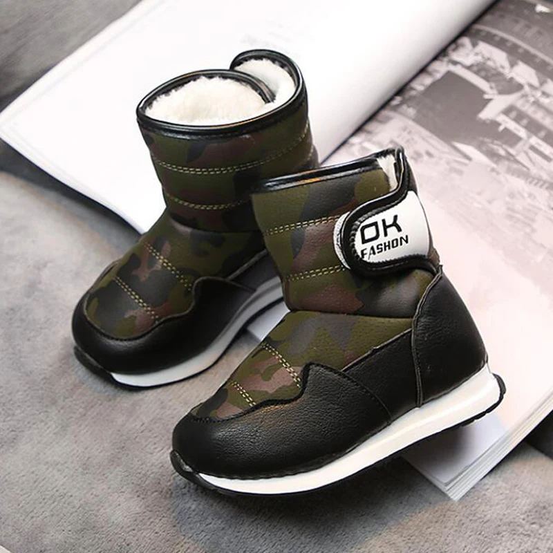 Girls Boys Winter Waterproof Warm Boots Patch Camouflage Snow Boots for Big Kids Girl Boy Children Designer School Shoes 27-38
Girls Boys Winter Waterproof Warm Boots Patch Camouflage Snow Boots for Big Kids Girl Boy Children Designer School Shoes 27-38