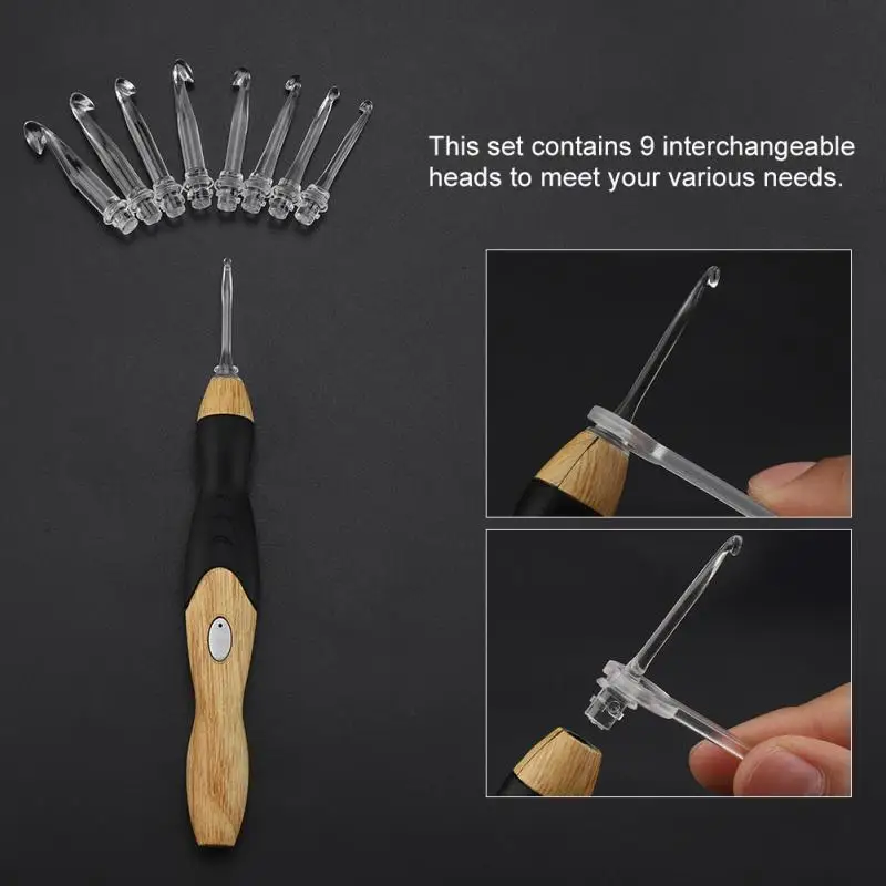 9 in 1 Crochet Hooks With Led Rehargeable Light up Crochet 1PCS Hooks Hand Weave Sewing Tools
9 in 1 Crochet Hooks With Led Rehargeable Light up Crochet 1PCS Hooks Hand Weave Sewing Tools