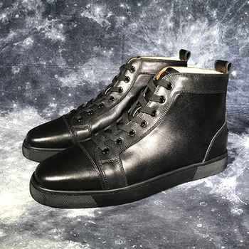 Genuine Leather Black Men Casual Shoes Round Toe High Top Plain Shoes Man's Quality Hip Hop Shoes Zapatillas Hombre Shoes Men
Genuine Leather Black Men Casual Shoes Round Toe High Top Plain Shoes Man's Quality Hip Hop Shoes Zapatillas Hombre Shoes Men