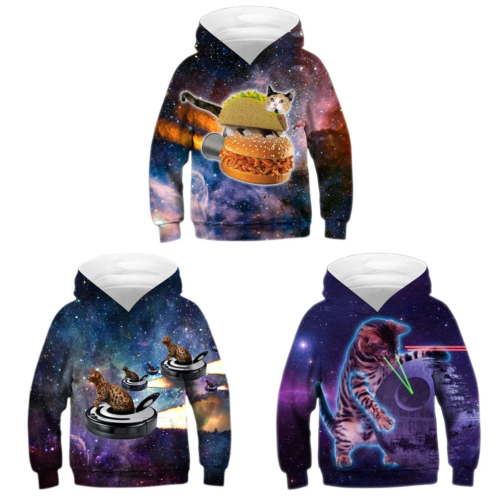 Explosive Starry Pizza Cat 3D Digital Print Sweater Europe and America loose hooded sweatshirts men and women's wholesale appare
Explosive Starry Pizza Cat 3D Digital Print Sweater Europe and America loose hooded sweatshirts men and women's wholesale appare