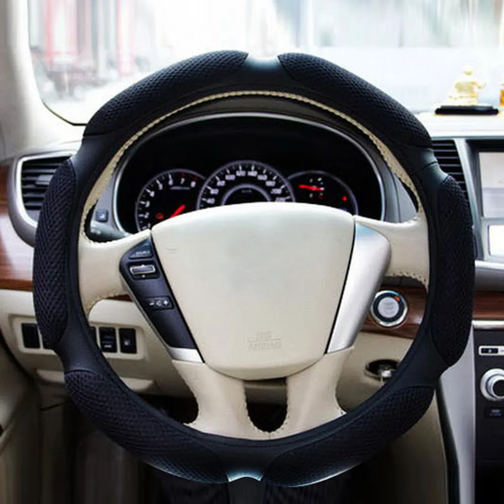 1 PC PU Leather Car Steering Wheel Cover Soft Anti-slip Car-styling Sport Auto Steering Wheel Covers Good Breathable Accessories
1 PC PU Leather Car Steering Wheel Cover Soft Anti-slip Car-styling Sport Auto Steering Wheel Covers Good Breathable Accessories