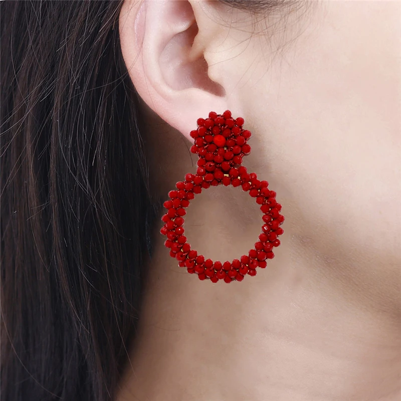 Trendy Drop Earrings Handmade Beads Circle Dangle Earrings For Women Ethnic Bohemian Wedding Statement Jewelry Wholesale
Trendy Drop Earrings Handmade Beads Circle Dangle Earrings For Women Ethnic Bohemian Wedding Statement Jewelry Wholesale