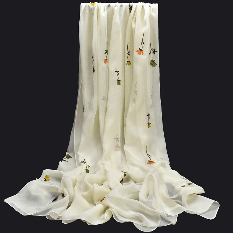100% Real Silk Women Scarf Shawls Wraps For Ladies Luxury Flower Embroidery Natural Chiffon Silk Scarf Headscarf Neckerchief
100% Real Silk Women Scarf Shawls Wraps For Ladies Luxury Flower Embroidery Natural Chiffon Silk Scarf Headscarf Neckerchief