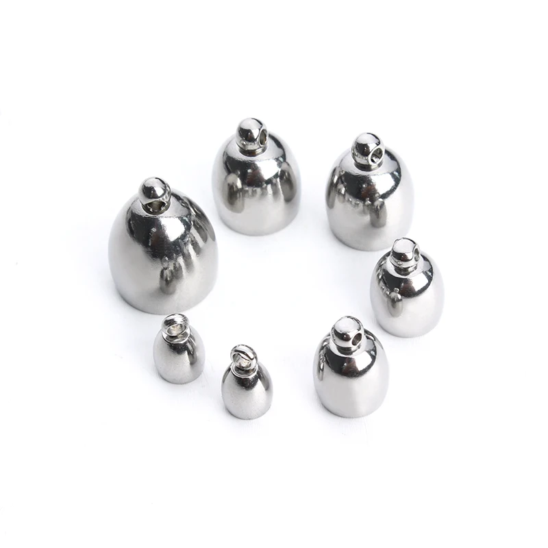 6pcs Stainless Steel Silver Tone End Caps Crimp Beads Cover Fitting 4 6 8 10mm Round Leather Cord for DIY Jewelry Findings F3746
6pcs Stainless Steel Silver Tone End Caps Crimp Beads Cover Fitting 4 6 8 10mm Round Leather Cord for DIY Jewelry Findings F3746