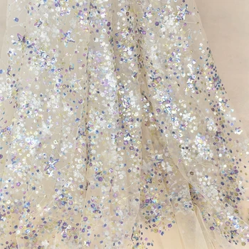 laser- SEQUINS FABRIC embroidery lace fabric Wedding Dress Tulle Skirt Material fabrics for patchwork kumas telas por metros
laser- SEQUINS FABRIC embroidery lace fabric Wedding Dress Tulle Skirt Material fabrics for patchwork kumas telas por metros