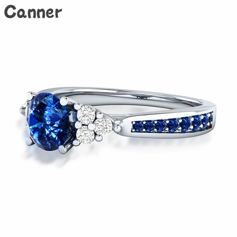 Canner Classical Blue Crystal Zircon Ring Fashion Stone Silver Ring For Women Jewelry Wedding Engagement Party Gift
Canner Classical Blue Crystal Zircon Ring Fashion Stone Silver Ring For Women Jewelry Wedding Engagement Party Gift
