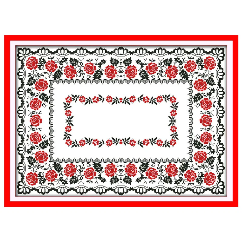 Rose Tablecloth Patterns Counted Cross Stitch 11CT 14CT Cross Stitch Sets Chinese Cross-stitch Kits Embroidery Needlework
Rose Tablecloth Patterns Counted Cross Stitch 11CT 14CT Cross Stitch Sets Chinese Cross-stitch Kits Embroidery Needlework