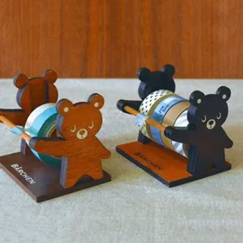 1pcs Zakka bear cartoon groceries storage tape creative office wooden mini tape seat rubber strip wholesale
1pcs Zakka bear cartoon groceries storage tape creative office wooden mini tape seat rubber strip wholesale