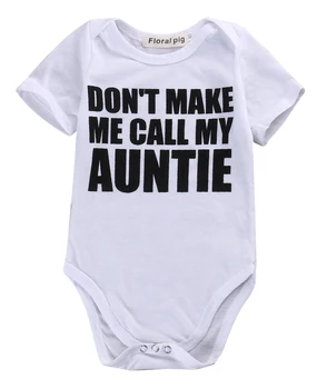 Summer Infant Newborn Baby Boy Girls Cotton Letter DON'T MAKE ME CALL MY AUNTIE Bodysuit Playsuit Baby grows Outfits
Summer Infant Newborn Baby Boy Girls Cotton Letter DON'T MAKE ME CALL MY AUNTIE Bodysuit Playsuit Baby grows Outfits