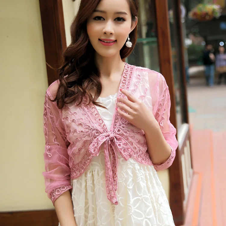 Cardigan 2016 Brand Women's Long-sleeved Thin Coat Hollow Out Lace Small Coat Summer Perspective Sweater Cape Cardigan 5 Colors
Cardigan 2016 Brand Women's Long-sleeved Thin Coat Hollow Out Lace Small Coat Summer Perspective Sweater Cape Cardigan 5 Colors