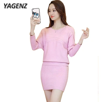 YAGENZNew Women Two-piece Knitwear Suit Set 2019 Autumn Loose Sweater O neck Tops+skirt 2-piece Set Pullover Casual Clothing Set
YAGENZNew Women Two-piece Knitwear Suit Set 2019 Autumn Loose Sweater O neck Tops+skirt 2-piece Set Pullover Casual Clothing Set