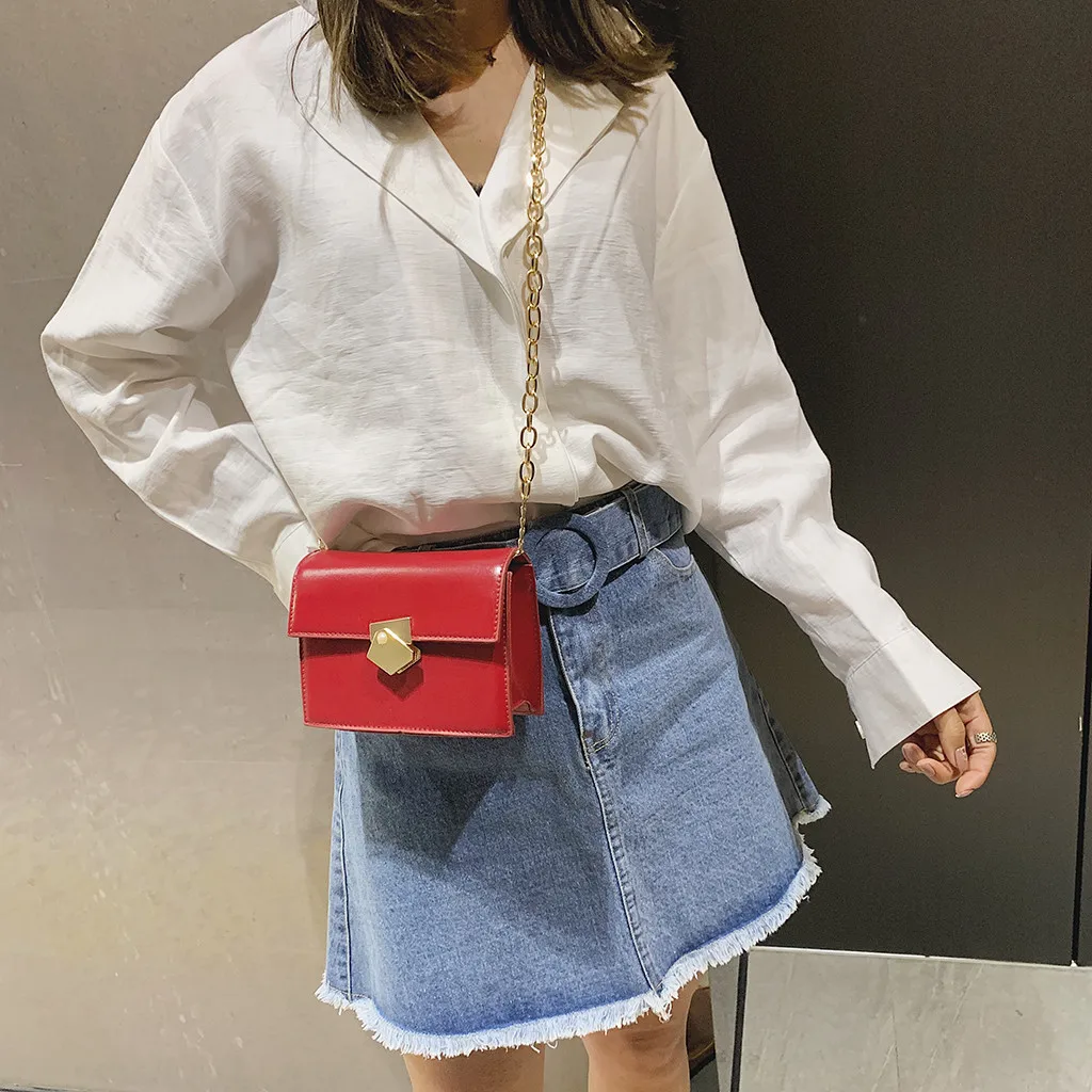 Summer 2019 Hot Sale Women Simple Versatile Shoulder Fashion Texture Chain Small Square Bag Soft Casual Shopping Bags
Summer 2019 Hot Sale Women Simple Versatile Shoulder Fashion Texture Chain Small Square Bag Soft Casual Shopping Bags