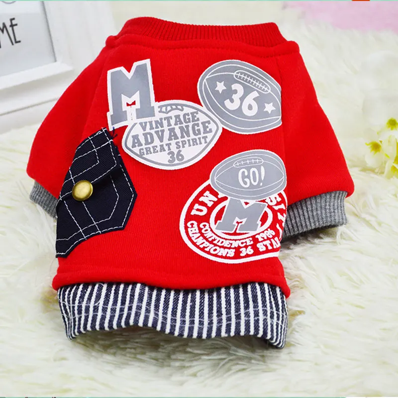 Pet Dog Clothes for Small Dogs Letter Pet Puppy Coat Baseball Jacket Winter Clothing for Dog Yorkie Casual Vest
Pet Dog Clothes for Small Dogs Letter Pet Puppy Coat Baseball Jacket Winter Clothing for Dog Yorkie Casual Vest