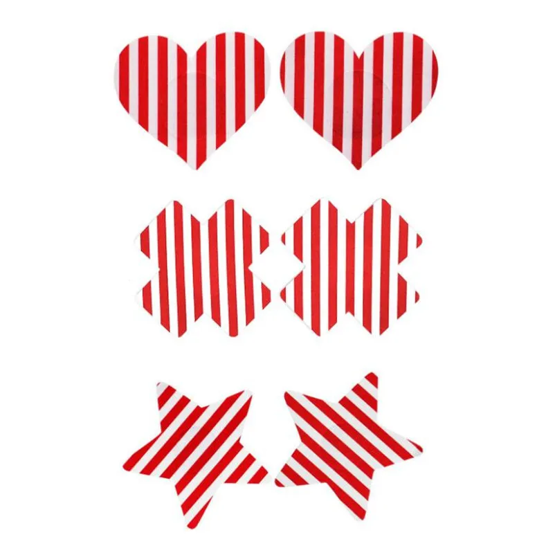 10pairs (20Pcs) /women Nipple Covers stripe red Breast Pasties Sexy Disposable | Женская одежда