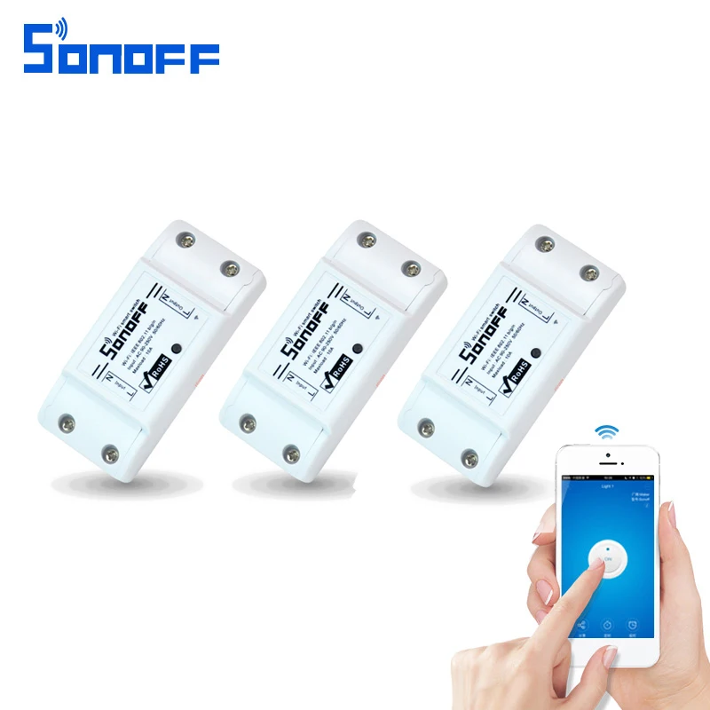 3pcs Sonoff Wifi Smart Wireless Switch DIY Home Automation Modules with timer on off switch Smart remote control 10A/2200W
3pcs Sonoff Wifi Smart Wireless Switch DIY Home Automation Modules with timer on off switch Smart remote control 10A/2200W