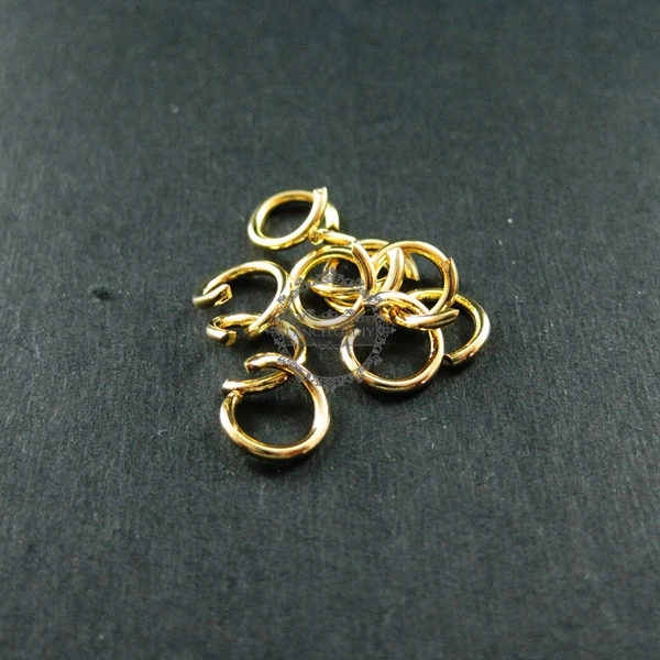 7mm diamter 1mm thick gold plated brass strong open single jump ring DIY supplies findings 1545007
7mm diamter 1mm thick gold plated brass strong open single jump ring DIY supplies findings 1545007