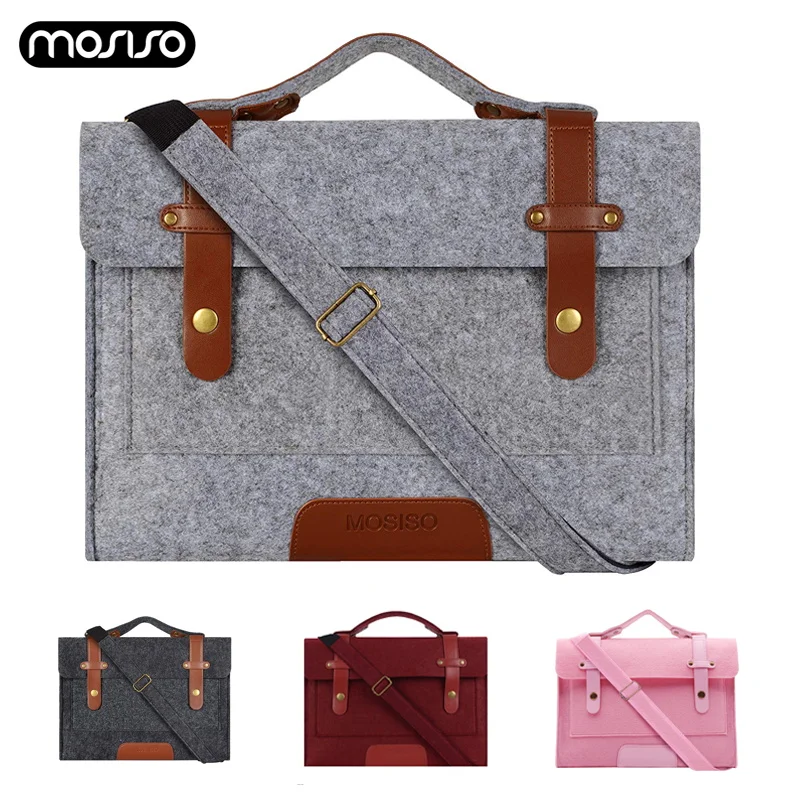 

MOSISO Felt Laptop Bag Case 13.3 15.4 15.6 inch Notebook Shoulder Bag for MacBook Lenovo Dell HP Asus Computer Handbag Briefcase