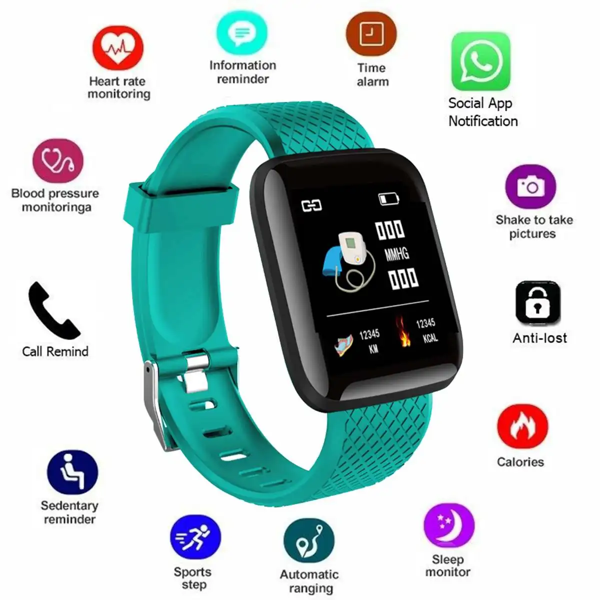 Color Screen Smart Watch Men Women Waterproof Smartwatch Heart Rate Monitor Blood Pressure Fitness Tracker Sport Wristbands
Color Screen Smart Watch Men Women Waterproof Smartwatch Heart Rate Monitor Blood Pressure Fitness Tracker Sport Wristbands