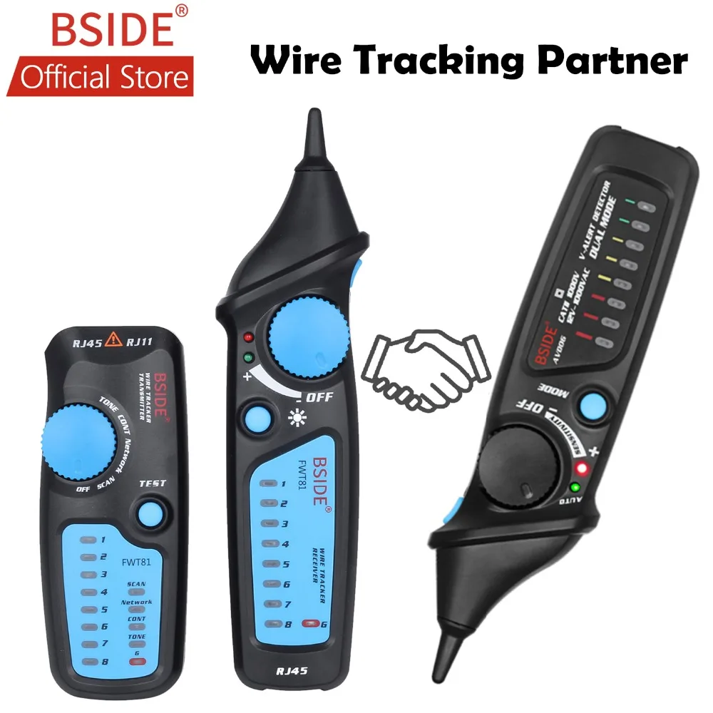 BSIDE FWT81 Cable Tracker RJ45 RJ11 Telephone Wire Network LAN TV Electric Line Finder Tester With AVD06 Voltage Tester
BSIDE FWT81 Cable Tracker RJ45 RJ11 Telephone Wire Network LAN TV Electric Line Finder Tester With AVD06 Voltage Tester