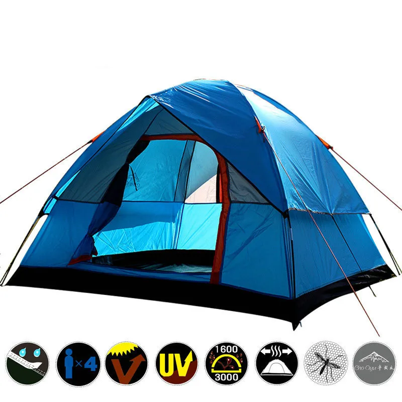 3-4 Person Windbreak Camping Tent Dual Layer Waterproof Anti UV Tourist Tents for Outdoor Hiking Beach Travel
3-4 Person Windbreak Camping Tent Dual Layer Waterproof Anti UV Tourist Tents for Outdoor Hiking Beach Travel
