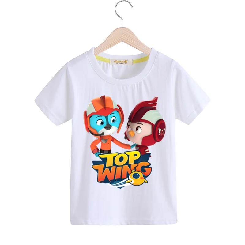 Baby Top Wing Cartoon Print T-shirts Costume Kids Summer Short Sleeve T Shirt Clothes Children Tee Top Clothing Boy Girls TX156 (4)