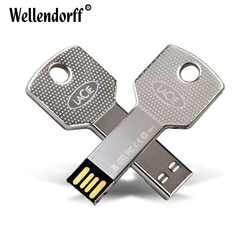 Серебряный ключ металлический USB Флешка 32 ГБ 16 ГБ 8 Гб ГБ 64 Гб ГБ 4 Гб Lacie Key thumb Drive ручка памяти палочки флэш-накопитель Бесплатная доставка